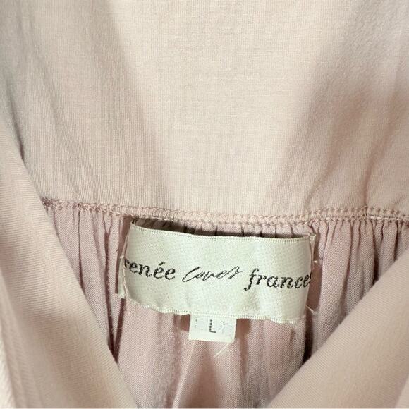 Renee Loves Frances Mauve Goddess Short Sleeve Midi Dress Size Large - Picture 5 of 14